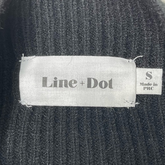 Line + Dot Black Alder Funnel Neck Rib Knit Sweater Size Small - Picture 7 of 12